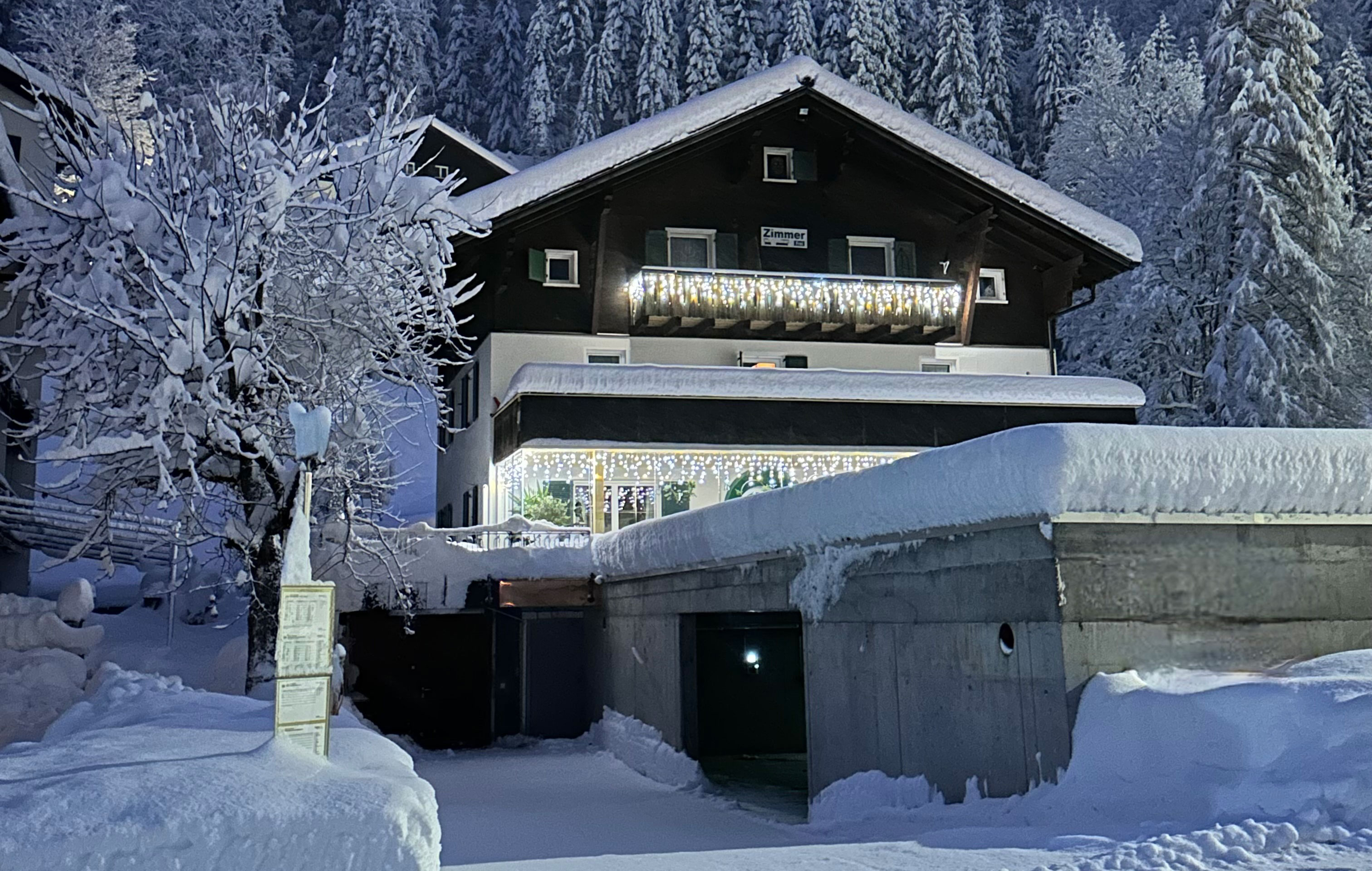 Haus am Rain im Winter