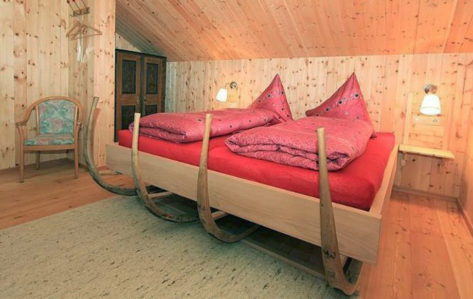 Schlittenzimmer: Ansicht Schlittenbett